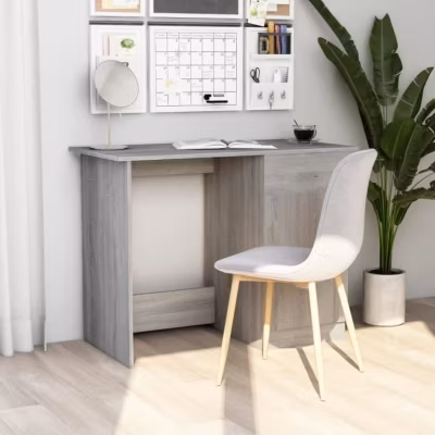 815421 vidaXL Bureau Sonoma gris 100x50x76 cm Bois d&rsquo;ingénierie