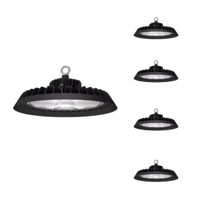 Suspension industrielle UFO 150w 160lm/w avec détecteur de mouvement – Pack de 5 / Blanc Froid 6000K – 8000K