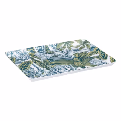 Plateau rectangle 30x22cm végétal – Blanc- 5five
