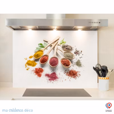 Crédence cuisine fond de hotte Carreaux ciment patchwork 3 noir – Alu composite – L 70 cm x H 60 cm