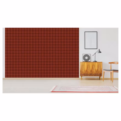 Papier peint intissé CHEMISE DE BUCHERON 400 x 270 cm (LxH) – Tapisserie murale panoramique XXL, Made in France par Scenolia