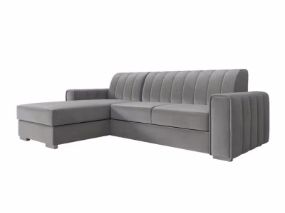 Canapé d&rsquo;angle Columbus 166, Gris foncé, Fonction de couchage