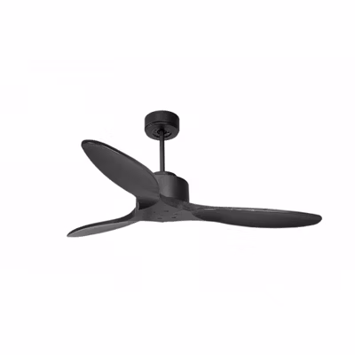 Modulo de KlassFan – Super destratificateur et ventilateur DC 132 cm Gris basalte pales bois noir sans Lumière  25 à 40 m²