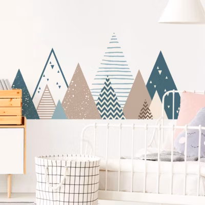 Stickers enfant montagnes scandinaves irinka 90 x 155 cm