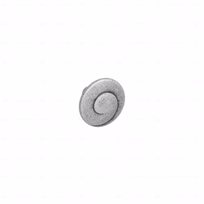 Boutons pour meubles en zamac Diamètre 30 Vieil argent rayé