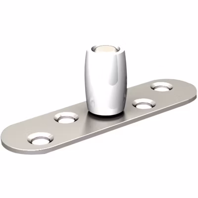 Guide sur platine pour profil galvanisé en U pour porte 80 kg à déplacement droit Mantion