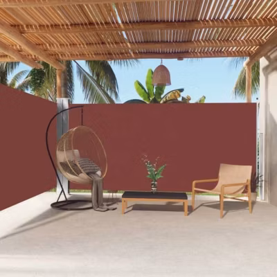 vidaXL Auvent latéral rétractable Marron 180×600 cm 318003