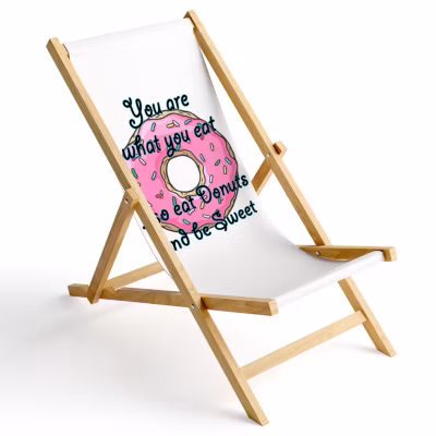 Transat de jardin Ferocity en bois pliant You Are What You Eat 1 pièce