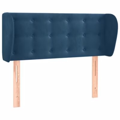 Tête de lit avec oreilles Bleu foncé 93x23x78/88 cm Velours vidaXL
