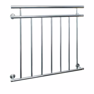 Garde-corps balcon à la francaise appui rambarde grille de sécurité 90 x 100 cm