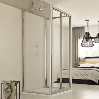 Cabine douche 3 côtés 75x75x75 CM H198 Transparent mod. Urban Trio