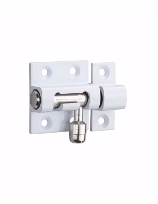Targette, laiton poli blanc, pêne diamètre  8mm, 30x30mm – THIRARD