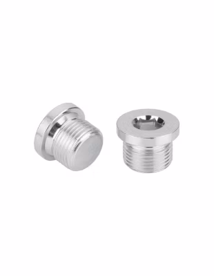 Bouchon Hexagonal creux à collerette Clé de 5 HC5 Inox A2 M10X11 Pas de 100 – 1 pièce