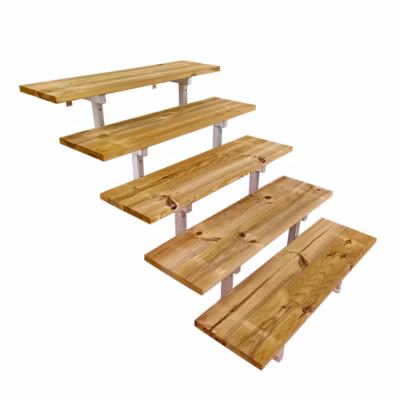 Escalier OSLO métal et pin – H 88cm -5 marches -largeur 80cm — sans contre marches