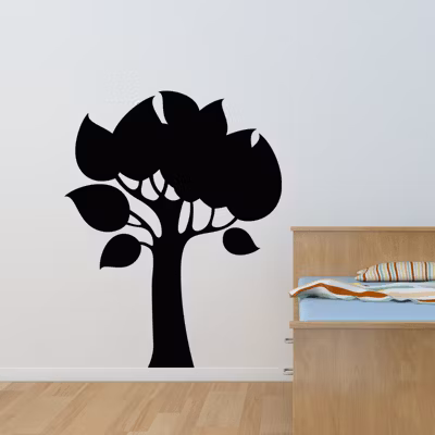 Sticker ardoise tableau noir – stickers muraux adhésif effaçable – DESIGN ARBRE – 70x55cm