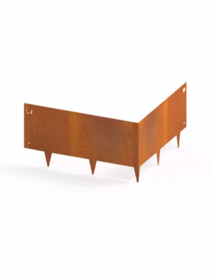 Angle Extérieur 90 Bordure de Jardin Métal Acier Corten 50-50x20cm – madecoupesurmesure