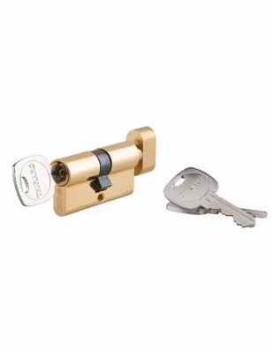 Cylindre de serrure à bouton 5G STD urgence, 30Bx30mm, laiton, 3 clés – THIRARD