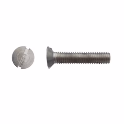 100 Vis Métaux Tête Fraisée Fendue 6 x 90 mm – DIN 963 – Inox A4 – D-Work