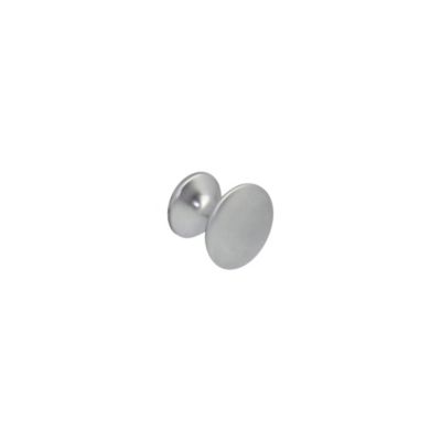 Bouton de meuble en zamac finition chrome mat diamètre 25 mm avec vis incluse