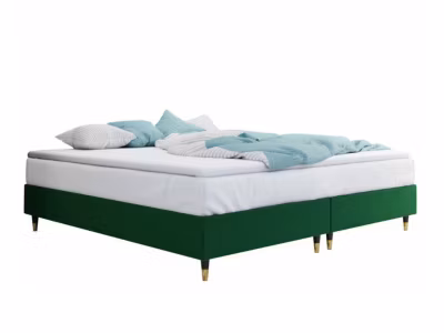 Lit continental Logan 109, Double, Vert, Tissu, Disponible