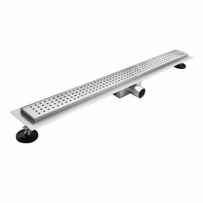 Caniveau de douche HOXY motif en pointillé L.50 cm anti-odeurs, filtre, drainage performant -SANIVERRE