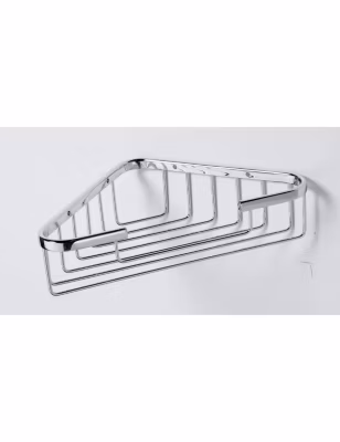 Porte-savon grille d&rsquo;angle CYTRO en laiton chromé 24,5x15x6 cm