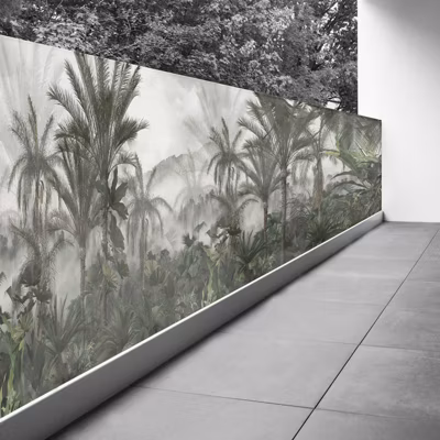 Brise vue Trompe l&rsquo;oeil – 110×412 cm – Forêt tropicale 3617689695938