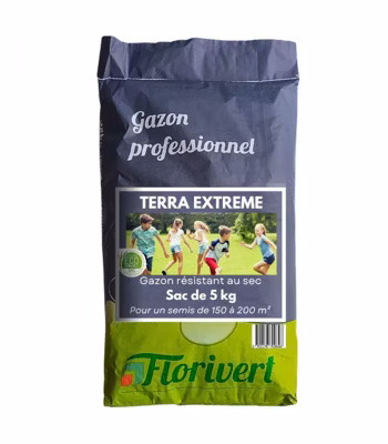Semences gazon Terra Extrême 5 kg  faible besoin en eau et bel aspect – Florivert 1206457