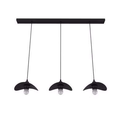 LUMICOM – PIUMA Suspension, 3XE27, max 42W, métal, noir brillant, 25x20cm