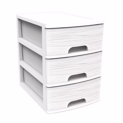 Module de rangement bureau A4 3 tiroirs EDA – Blanc