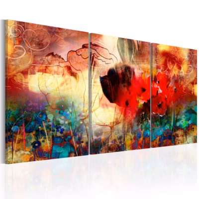 Tableau Fleurs Garden of Colours 60×30 cm