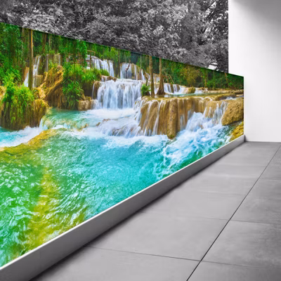 Brise vue Trompe l&rsquo;oeil – 90×315 cm – Cascades 3617689696737