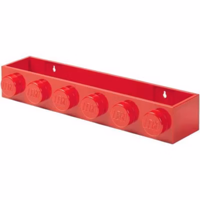 Etagère Lego à poser ou fixer 6 tenons LEGO – Rouge
