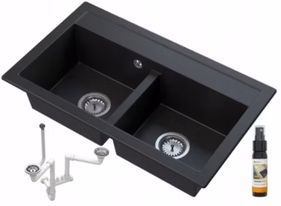 Évier en Granit Granitan Duet avec Siphon – 1 Pièce