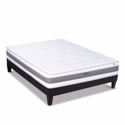 Ensemble Sublime 140×190 cm Matelas Mousse + Sommier Bois