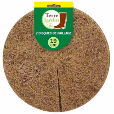 Lot de 2 disques de paillage coco fibres naturelles