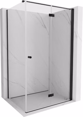 Mexen Mist-F cabine de douche pliante droite 80 x 90 cm, transparent, noire – 8A6T-080-090-70-00-P