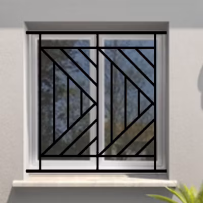 Grille de Defense Isoangle pour Fenetre H 115 cm x L 100 cm (côte tableau)