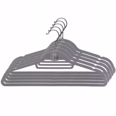 KADAX Cintres floqués 5 pièces Gris foncé