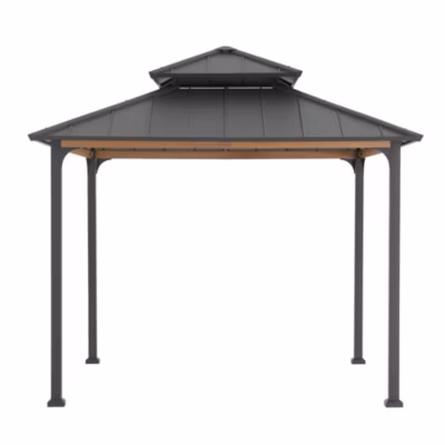 Sunjoy Tonnelle PASU en acier – 300cm x 300cm, anthracite