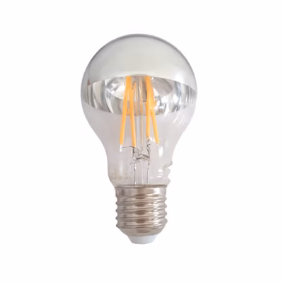 Ampoule LED E27 Filament 7W A60 Reflet Argent – Blanc Chaud 2300K – 3500K – SILAMP
