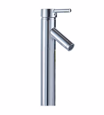Robinet mitigeur a long bec chromé pour lavabo haut