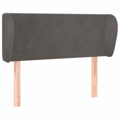 vidaXL Tête de lit avec oreilles Gris foncé 93x23x78-88 cm Velours3116901