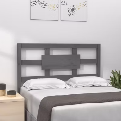 vidaXL Tête de lit Gris 95,5x4x100 cm Bois massif de pin 818022