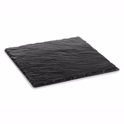 Plateau en Ardoise Carré Rustique L 25 à 30 cm – Pujadas – Noir – l25- L0.1- P25- h0.5- Ardoise