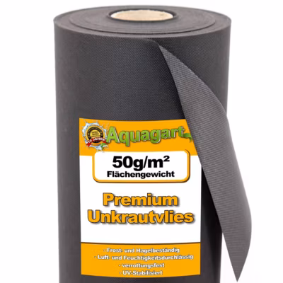 10 m² film de paillage, toile de paillage, non-tissé 50 g 1,6 m de large Aquagart