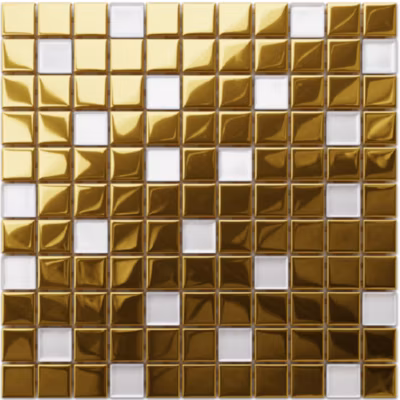 Mosaïque en verre sur filet pour salle de bain ou cuisine 30 cm x 30 cm – Taj Mahal