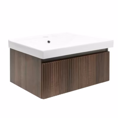 Meuble de salle de bain avec lavabo SAT Evolution 78x30x44,8 cm noyer mat (SATEVO80NAU1)