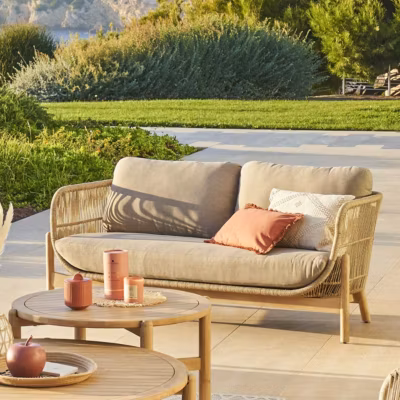 Canapé de jardin Deona 2 places en acacia – Hespéride