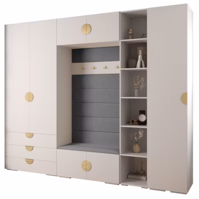 Garde-robe Inova 4 porte battante 236,7/290/47 3 Portes (blanc)